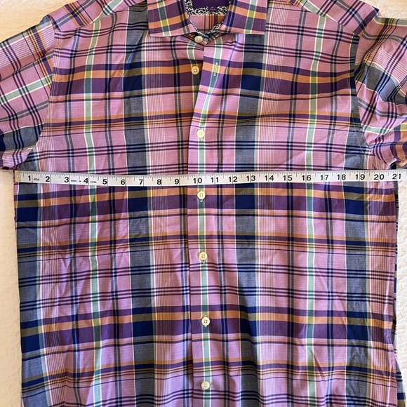 Tallia Men's Plaid Shirt Size M 15.5 - Picture 6 of 7